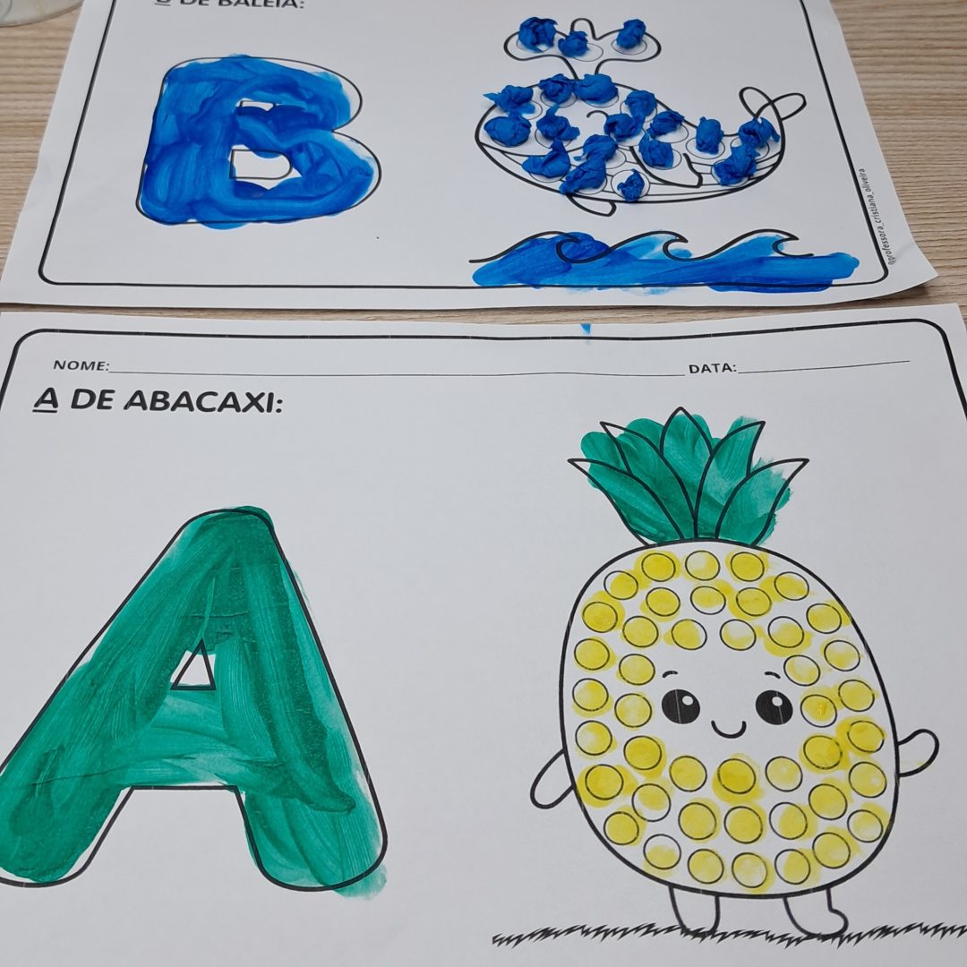 ALFABETO PINTURA E COLAGEM